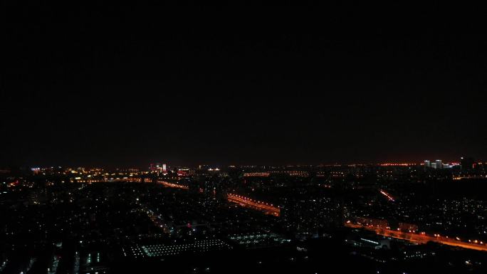 上海城市夜晚航拍