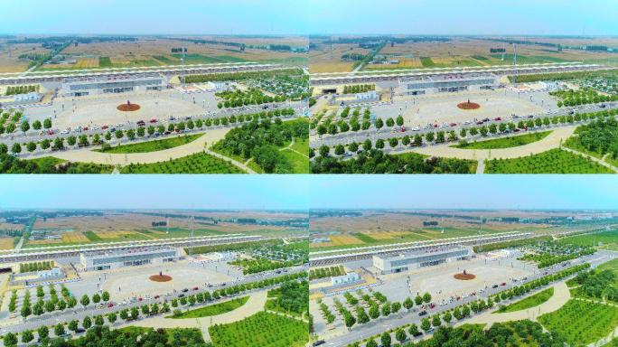 航拍河北保定 旅游观光便利交通 城市生活