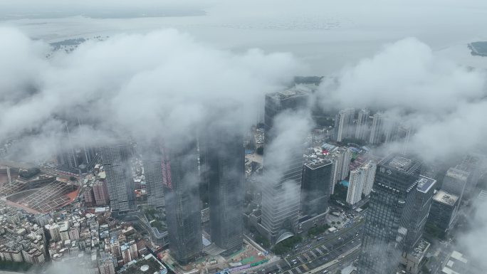 4K高清航拍深圳云海