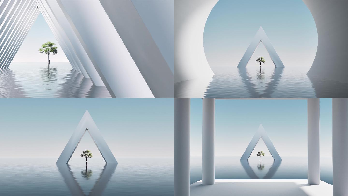 抽象概念水面创意空间光影变化地产素材