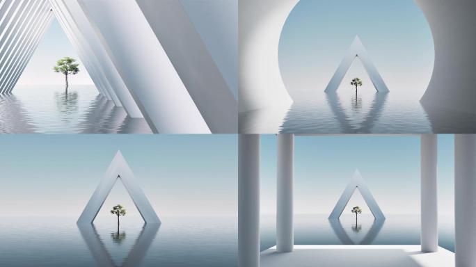 抽象概念水面创意空间光影变化地产素材
