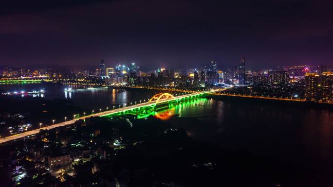 【4K超清】惠州航拍延时环绕隆生大桥夜景