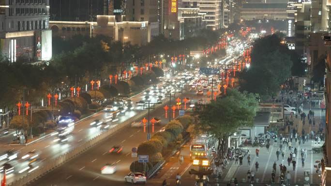 中国城市夜间交通的时空推移