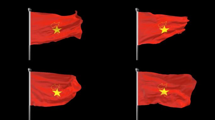 4K少先队大队旗无缝循环