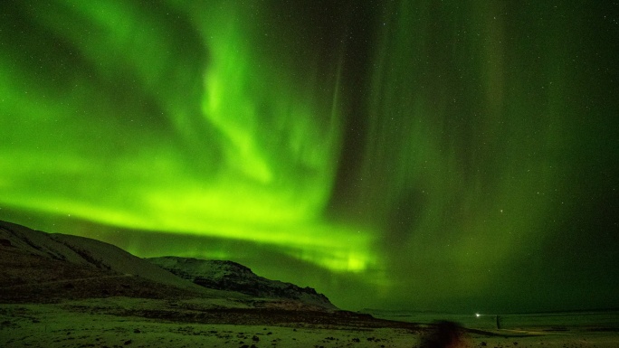 北欧冰岛极光延时摄影