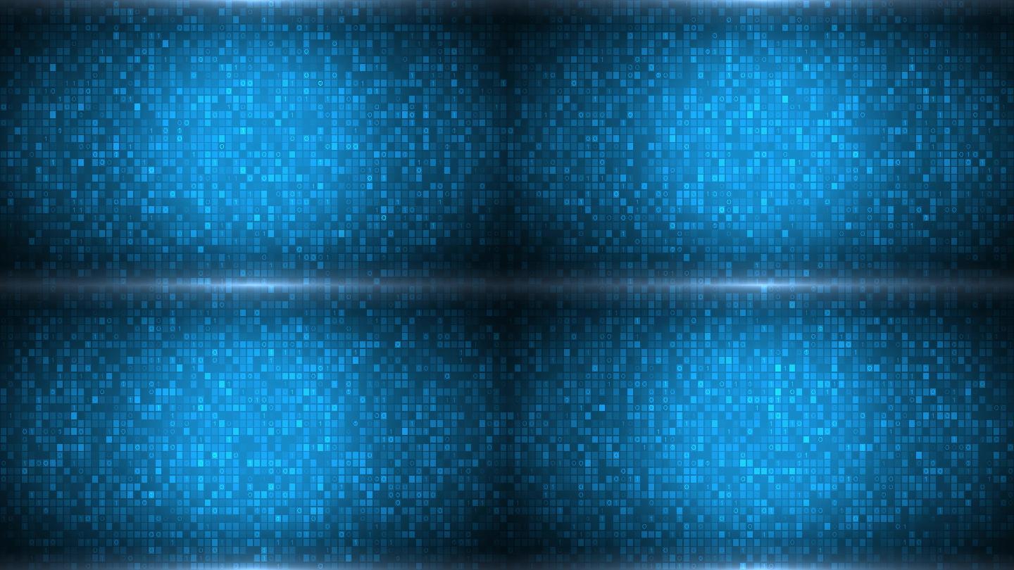 4K蓝色方格数据变化背景无缝循环