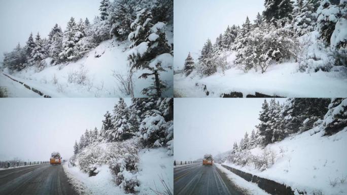 雪地行车雪地开车