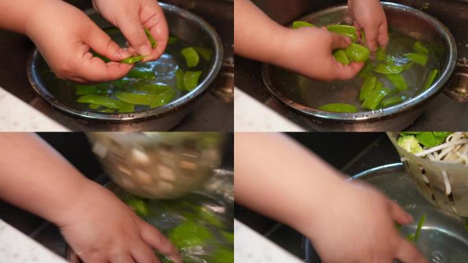 处理清洗荷兰豆蔬菜维生素 (7)