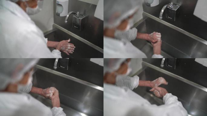 女医生在医院洗手女医生洗手