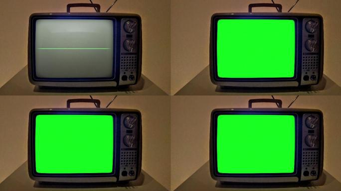 复古电视，彩色按键屏幕，复印空间模块