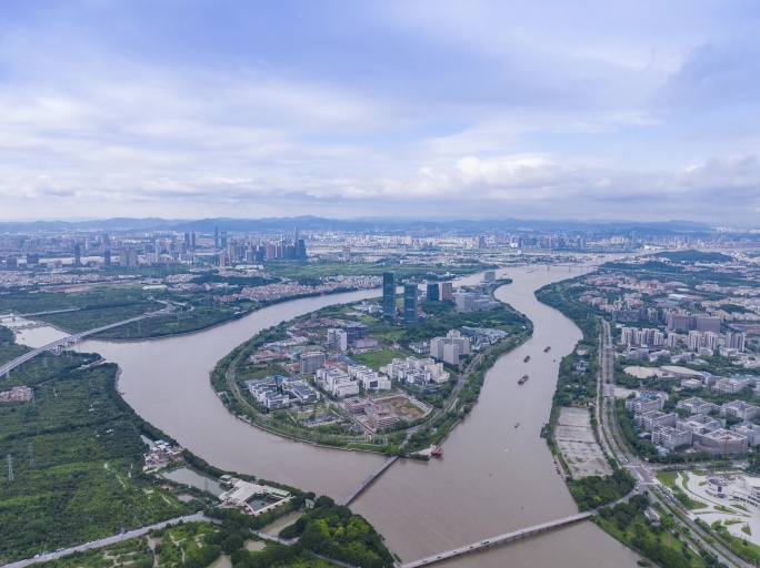 广州生物岛大学城航拍延时01