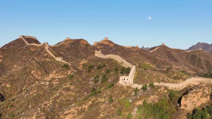 航拍金山岭长城