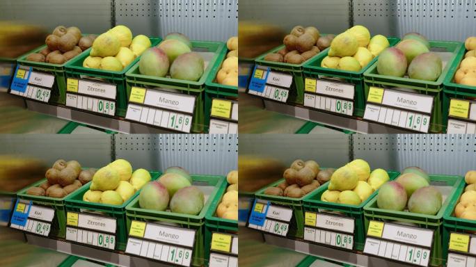 杂货店生产区国外水果售卖国外水果价格标签