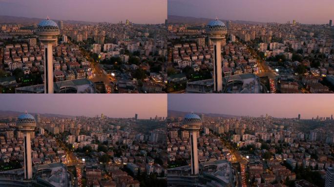 土耳其首都安卡拉的阿塔库勒塔无人机视图