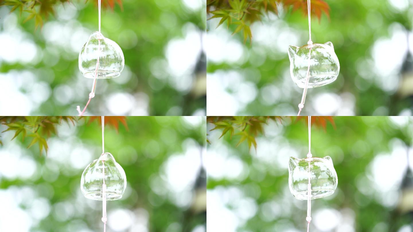 风铃 玻璃风铃 现代空镜 风吹 唯美