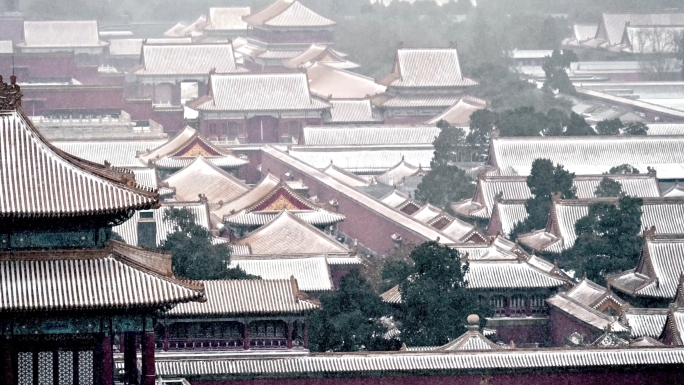 北京 故宫 下雪
