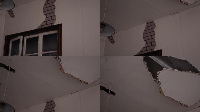 地震损毁坍塌破烂的房屋 (3)