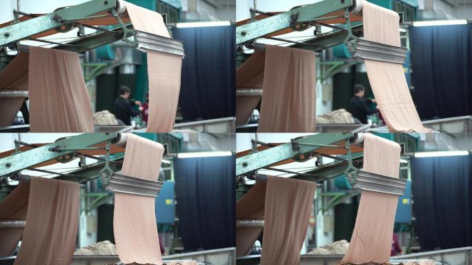 传统纺织产业车间布匹工作毛纺丝线