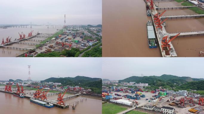 台州市海门港码头看到椒江二桥