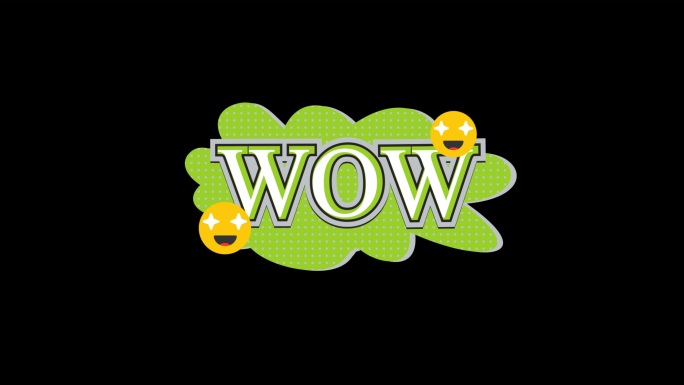 WOW word动画，alpha channel 4k