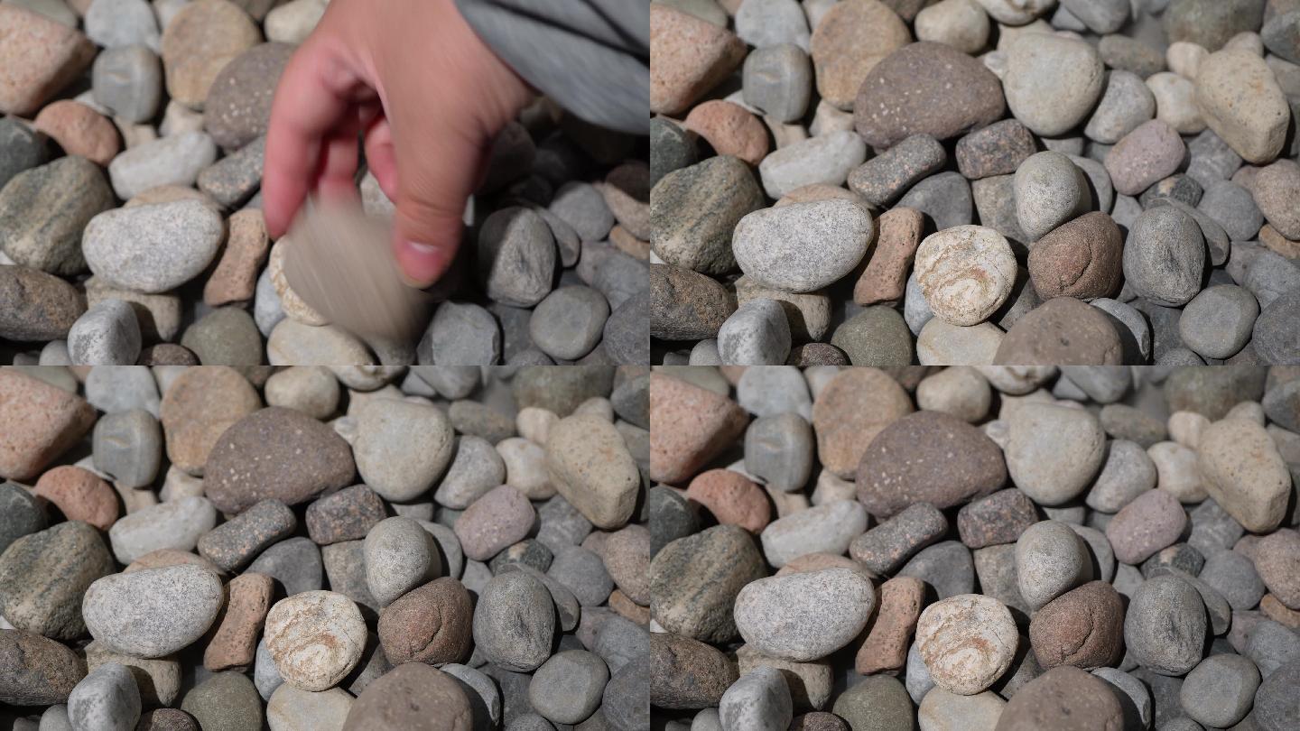 鹅卵石岩层石头石子 (1)