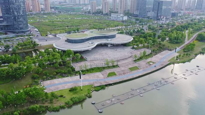 鸟瞰上虞上虞城市阳台