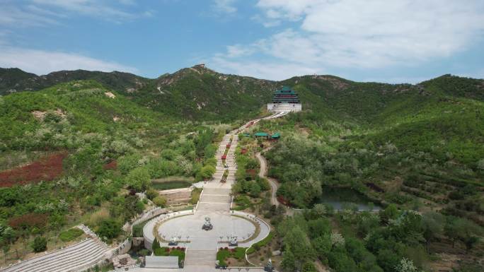 航拍威海里口山仙姑顶景区