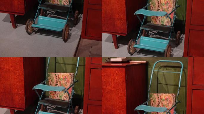 八十年代家庭写字台书柜婴儿车 (2)