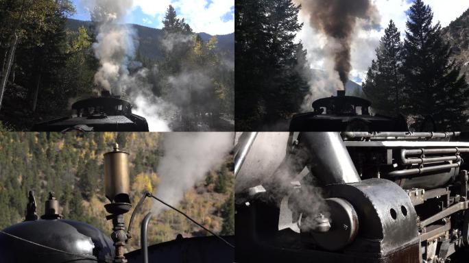 乔治敦环路铁路蒸汽机车列车科罗拉多州烟囱落基山脉
