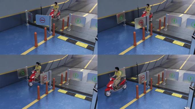 双人车分流电动车入库