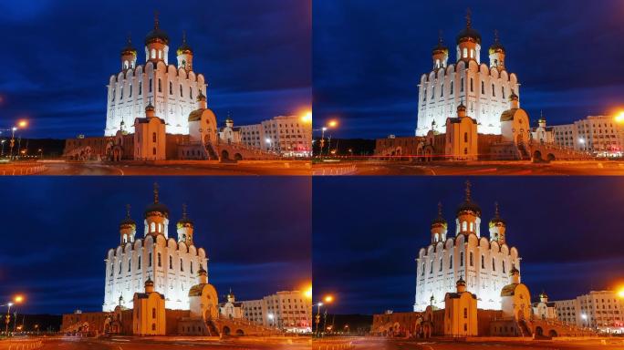 俄罗斯堪察加半岛圣三一正统教堂的后堂。