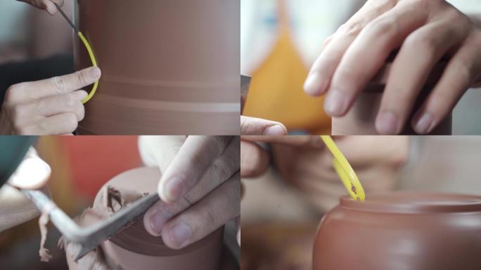 手工制作坭兴陶茶壶