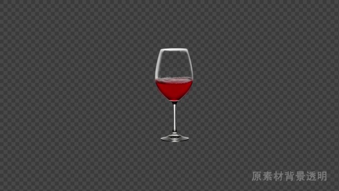 红酒杯（循环带透明背景）