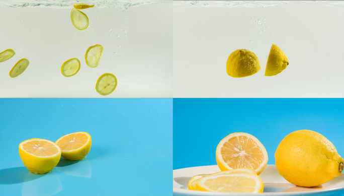 柠檬入水切水果饮料
