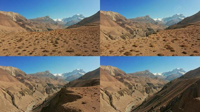 尼泊尔上野马高海拔高原和峡谷
