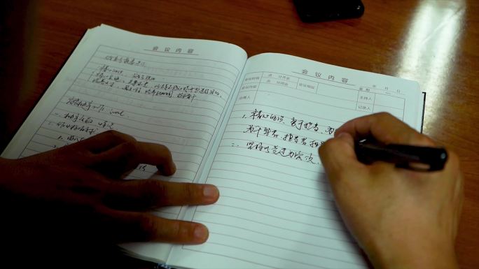 会议记录写字摘要C