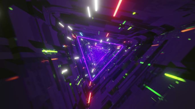 赛博朋克3D时光隧道穿越未来元宇宙