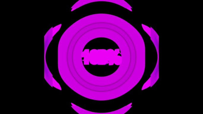 深紫色现代平面设计圆形发光加载或进度条动画背景库存视频-在黑色背景上隔离（Alpha Channel
