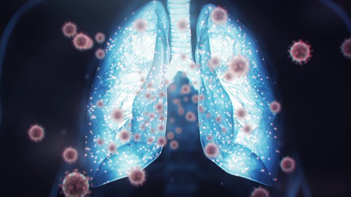 人体肺部病毒动画AE视频