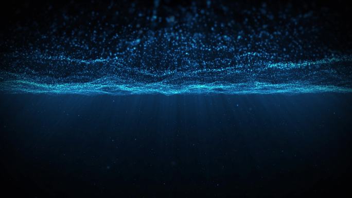 4K粒子海底背景视频+循环