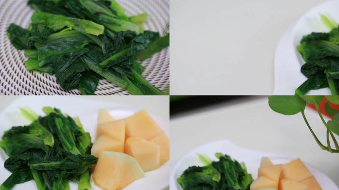 【镜头合集】营养配餐蔬菜菠菜  (2)