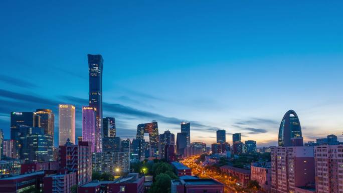 【北京】【4K】中国尊国贸日转夜延时摄影