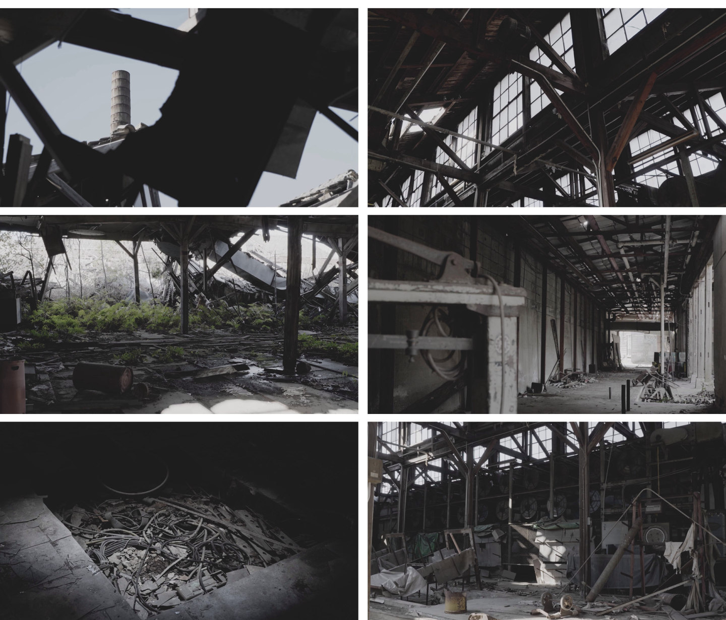 废弃工厂旧厂房空镜实拍