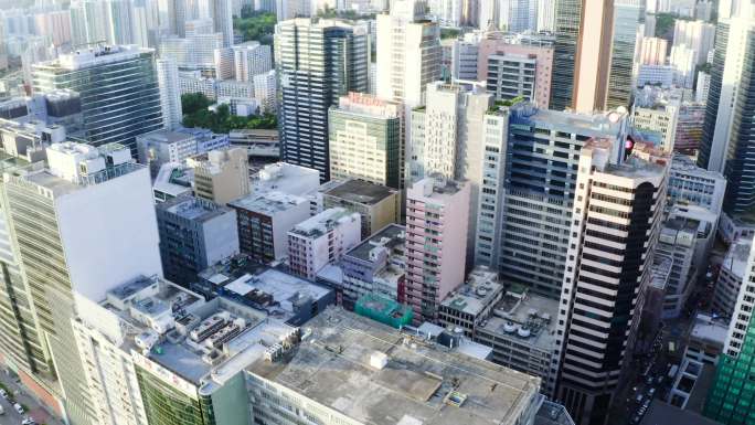 亚洲香港九龙市区鸟瞰图