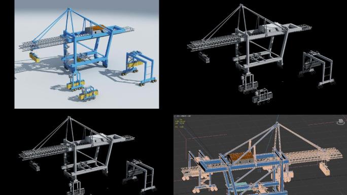港口集装箱起重机龙门吊max模型