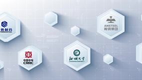 企业合作伙伴logo墙展示AE模板六边形AE模板