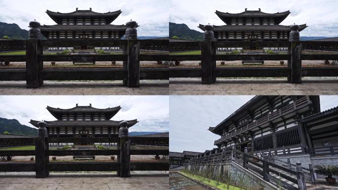 四川眉山光明寺寺庙空镜素材