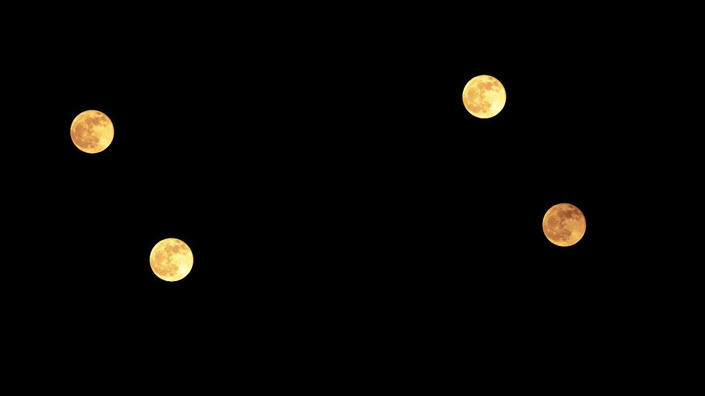 月亮升起实拍素材4K