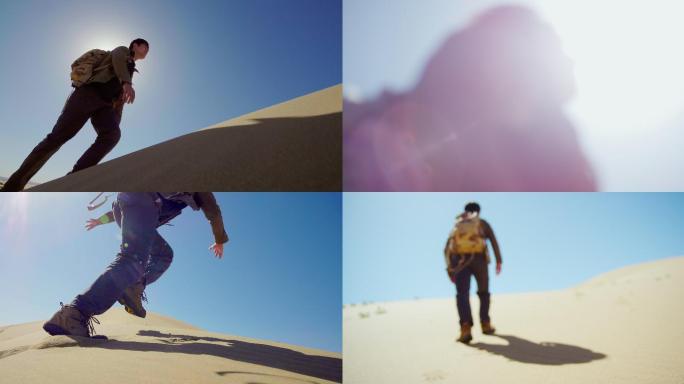 孤勇者沙漠探险足迹脚步01