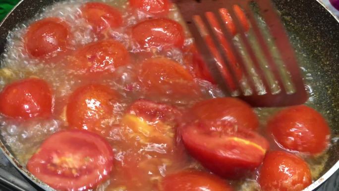 番茄泥煮番茄熬番茄